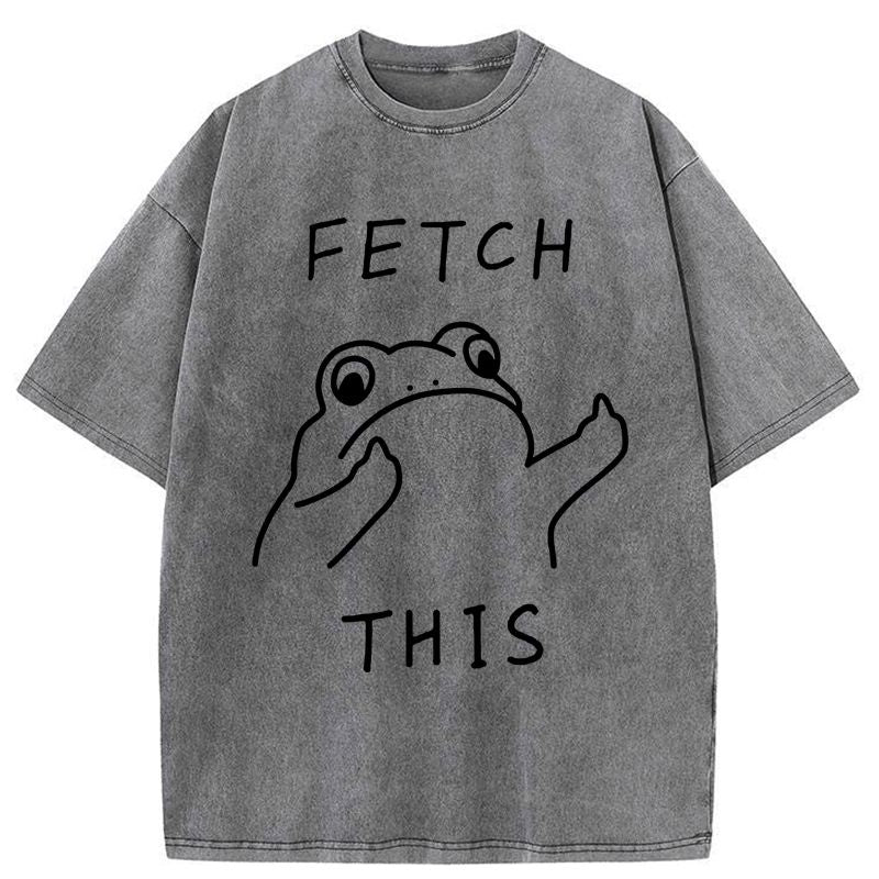 Kyoto-Lion Fetch This Frog Washed T-Shirt