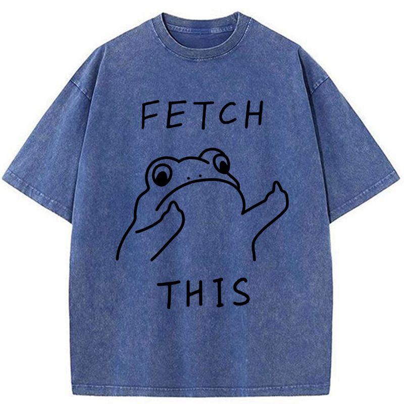Kyoto-Lion Fetch This Frog Washed T-Shirt