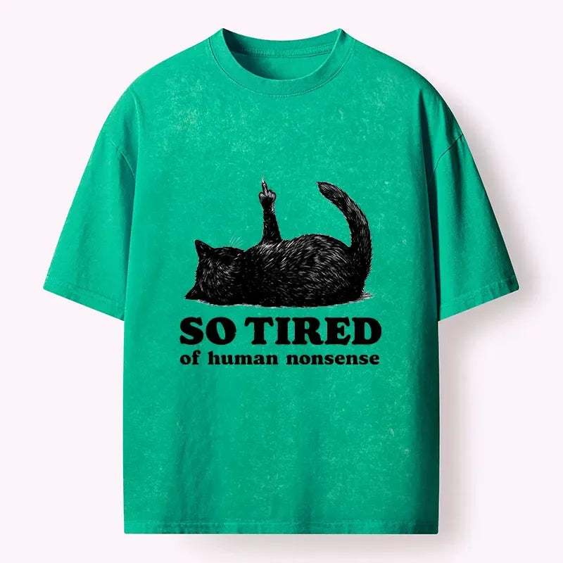 Funny Black Cat T-Shirt for Daily Wear