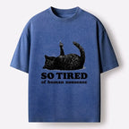 Japanese Vintage Black Cat Vibe Shirt