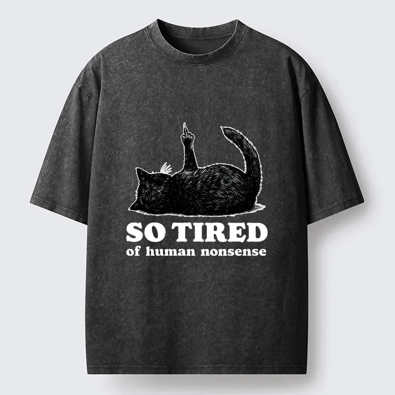 Funny Black Cat T-Shirt for Daily Wear