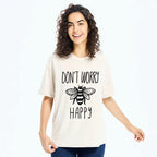Kyoto-Lion Don¡¯t Worry Be Happy Washed T-Shirt