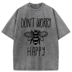 Kyoto-Lion Don¡¯t Worry Be Happy Washed T-Shirt
