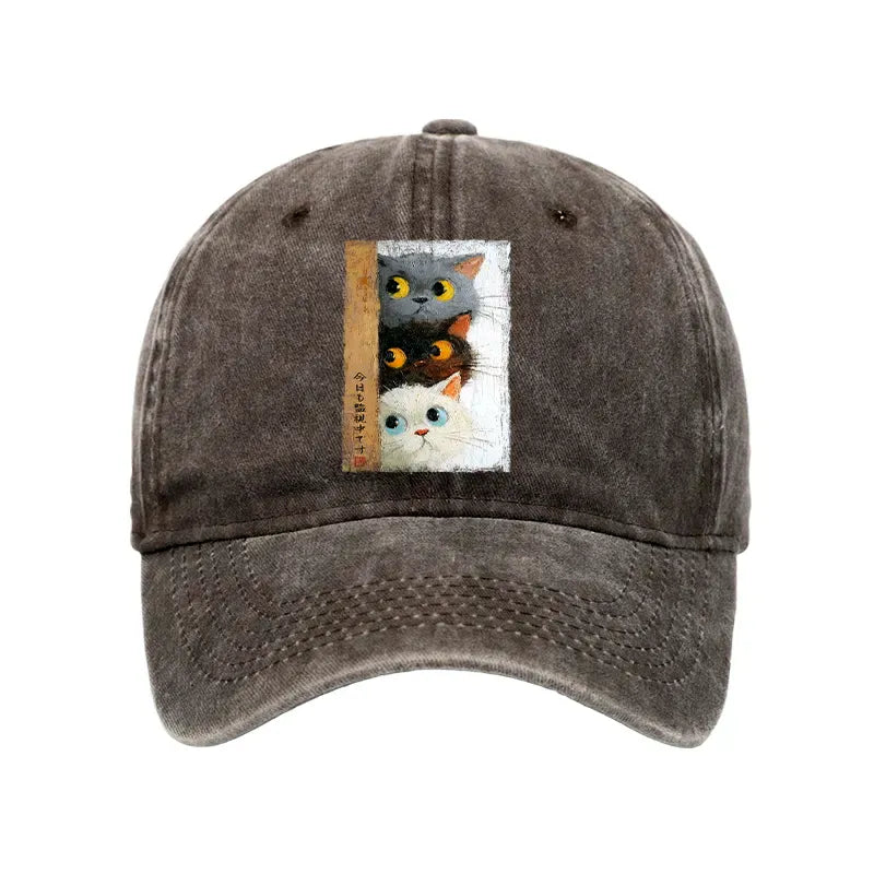 Retro cat cap for summer