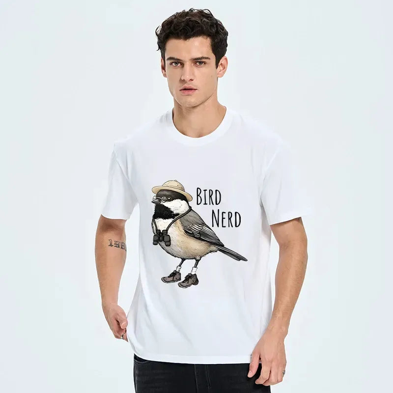 Japanese Ukiyo-e Bird T-Shirt for Summer