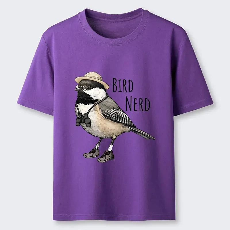 Japanese Ukiyo-e Bird T-Shirt for Summer