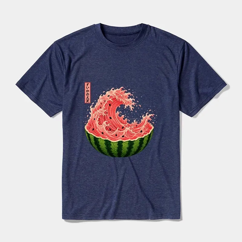 Watermelon Wave Ukiyo Art Cotton Tee