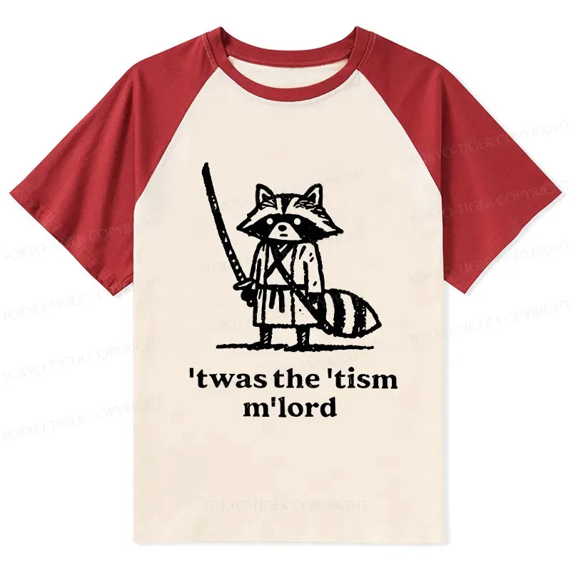 Samurai Raccoon Raglan T-shirt Best Seller