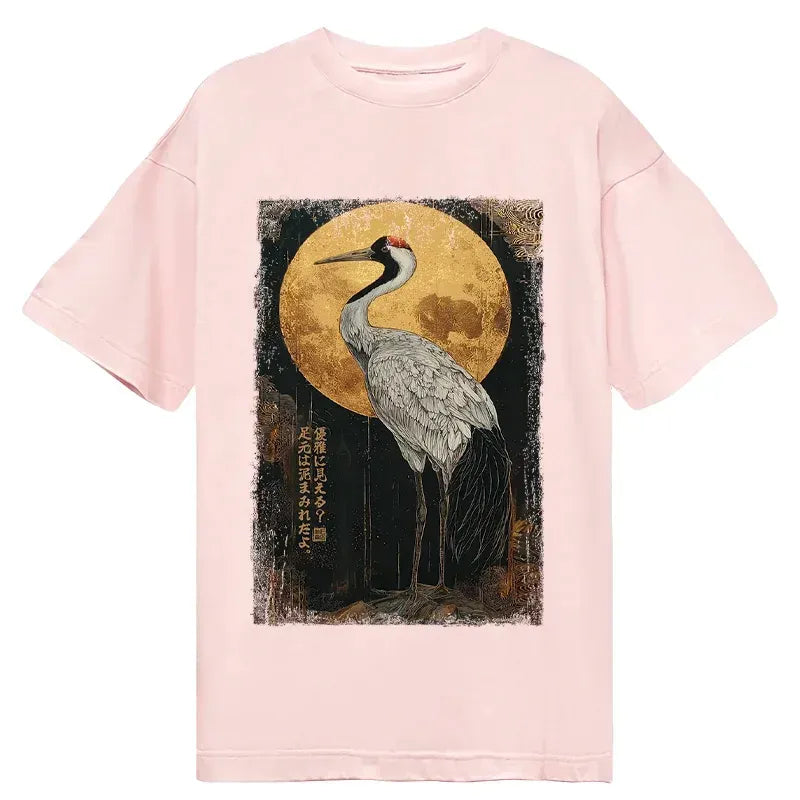 Kyoto-Lion Vintage Japanese Crane Kanji Classic T-Shirt