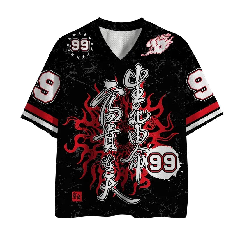 Kyoto Lion Chinese Proverbs Mesh Jersey