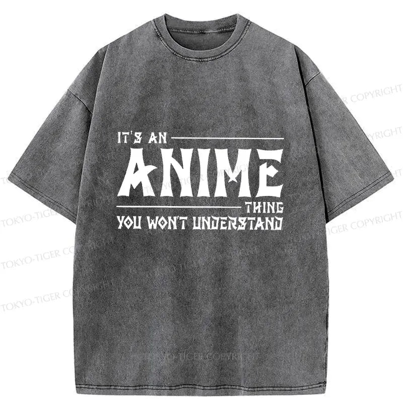 Kyoto-Lion Interesting Anime Things Washed T-Shirt