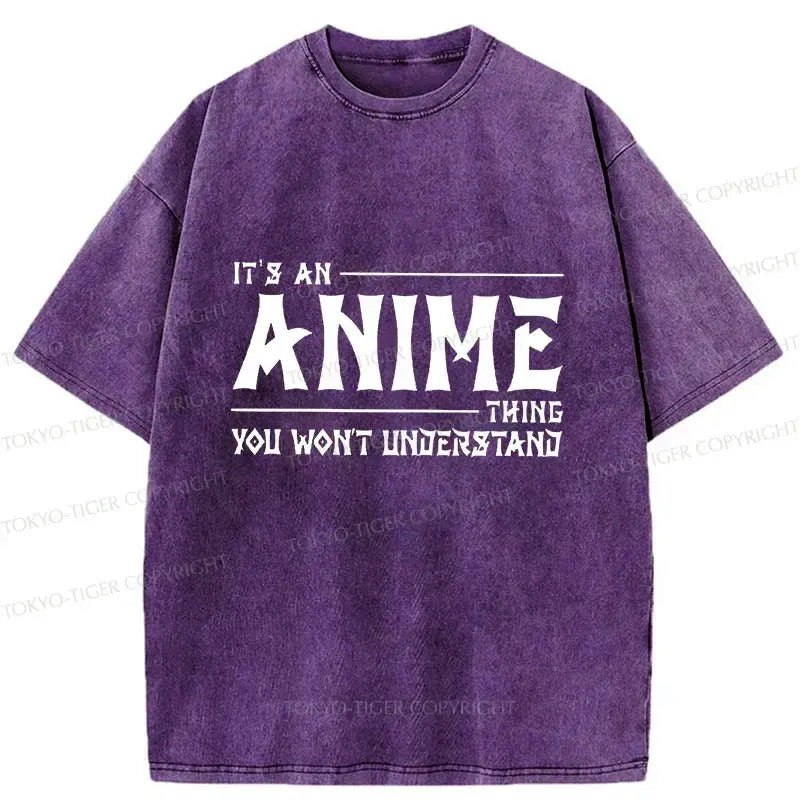 Kyoto-Lion Interesting Anime Things Washed T-Shirt