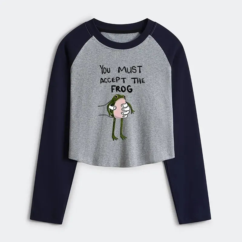 Women's Crop Top with Frog Graphic Limited Edition