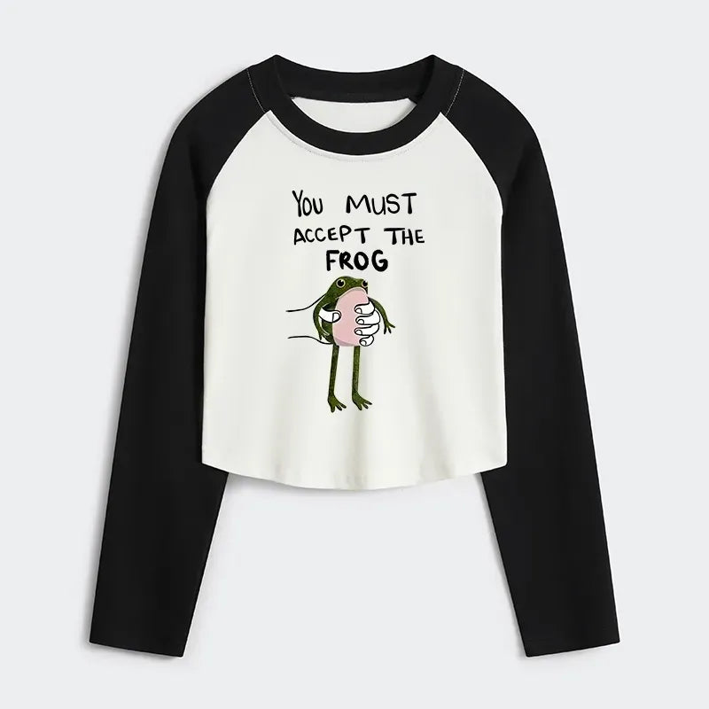 Women's Crop Top with Frog Graphic Limited Edition