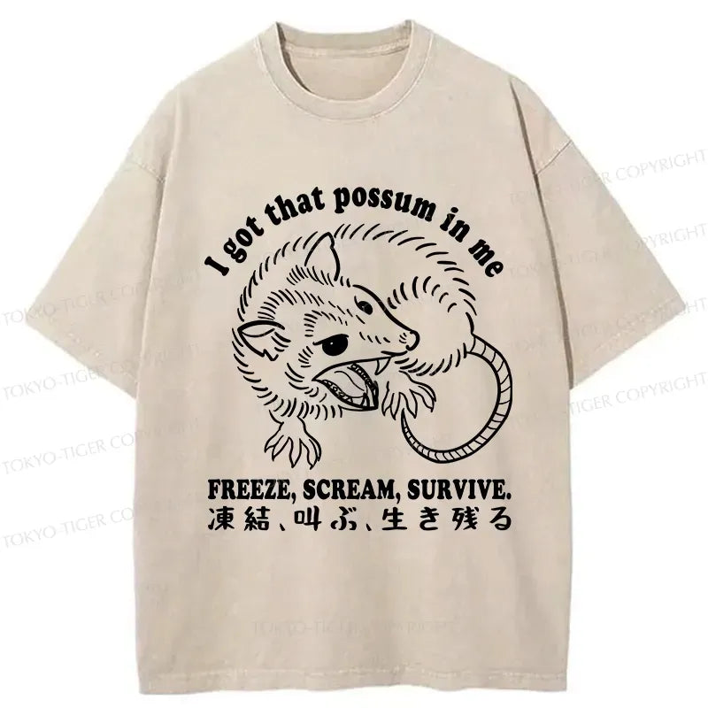 i got that possum in me washed t shirt