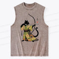 Vintage Kyoto Cat Archery Washed Tank on Sale