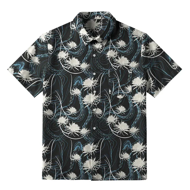 Kyoto-Lion Graceful Daisy Button-up Shirt
