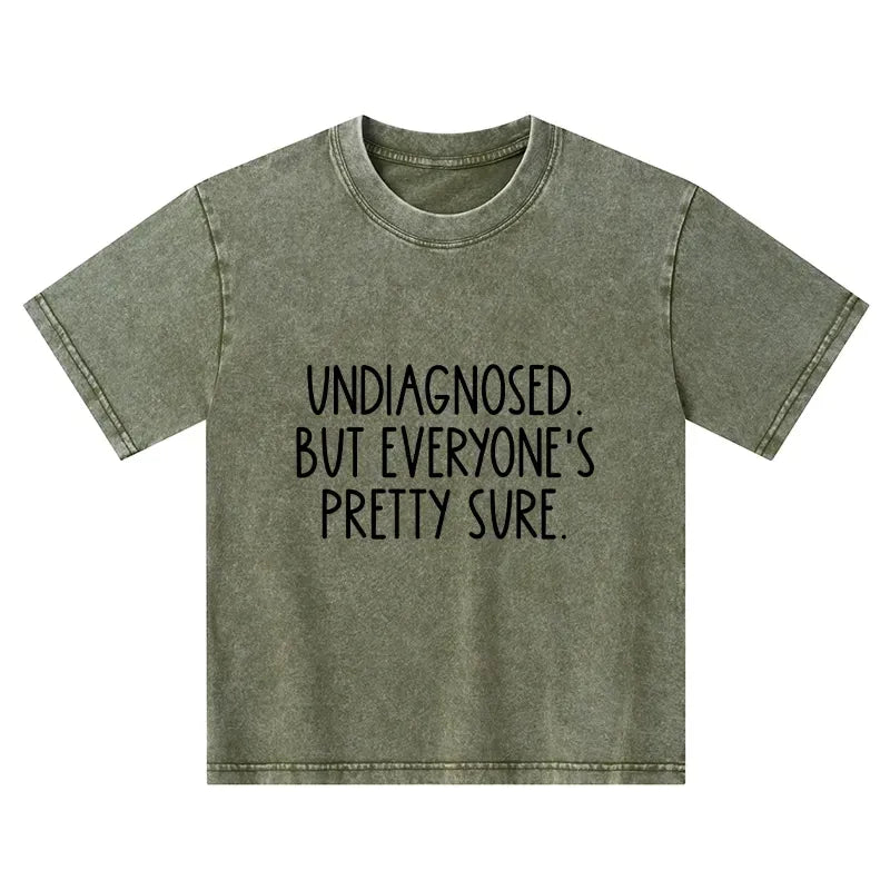 Vintage washed kids t-shirt with lion