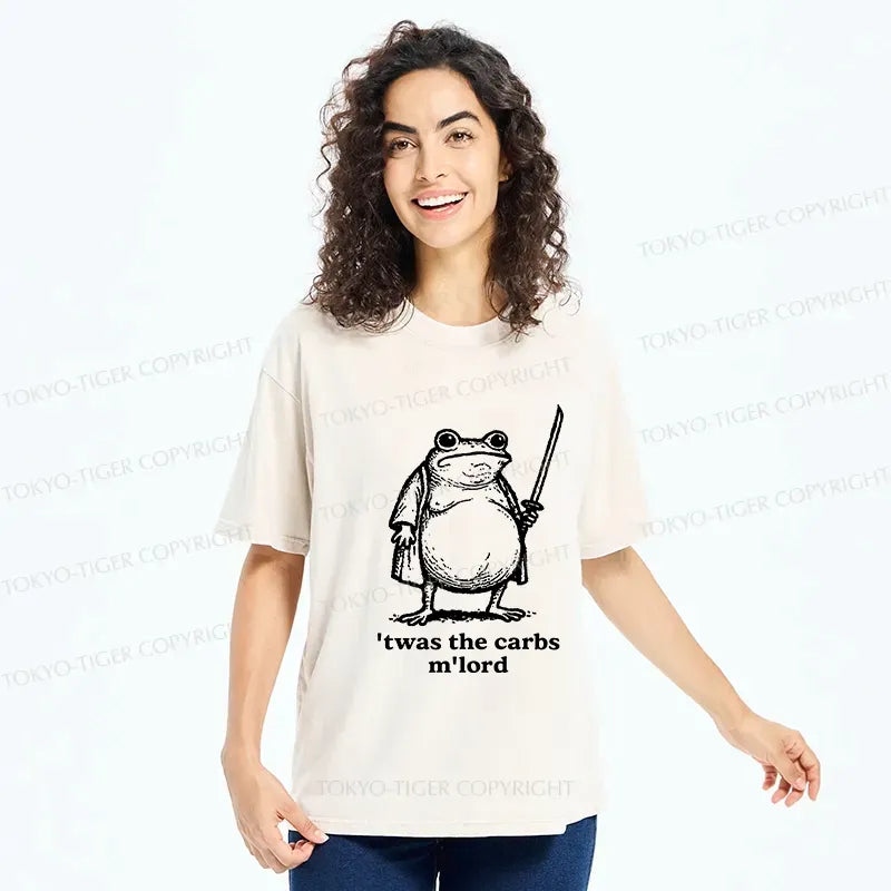 Funny Samurai Frog Washed T-Shirt