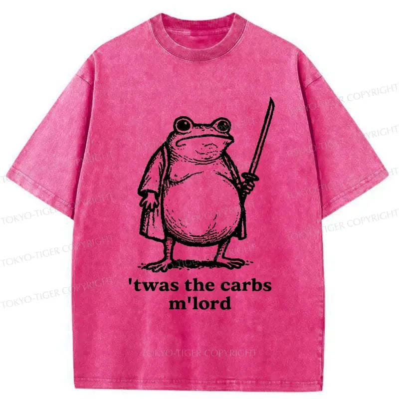 Kyoto-Lion Funny Fat Samurai Frog Washed T-Shirt