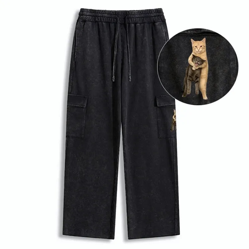 Orange Cat Sweatpants with Free Shipping