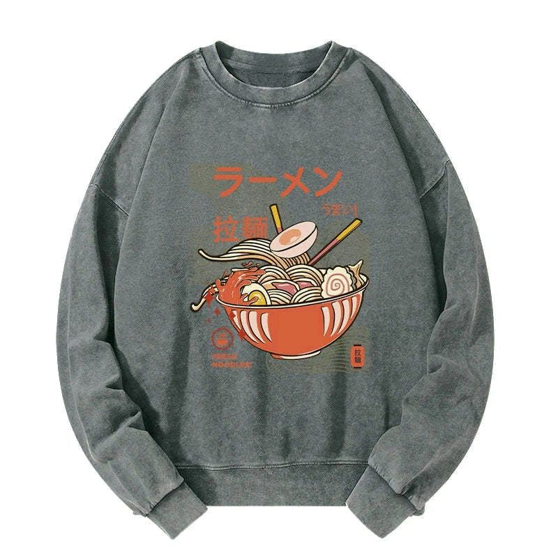 Japanese Washed Sweatshirt for Daily Wear