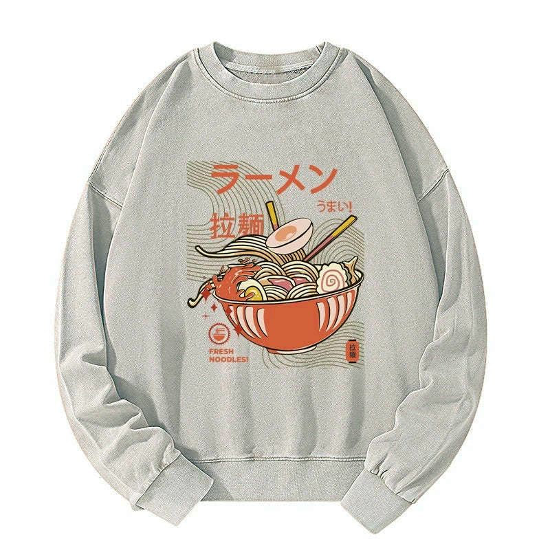 Japanese Washed Sweatshirt for Daily Wear