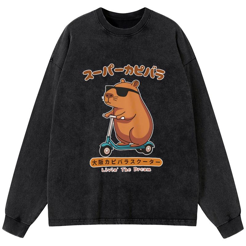Japanese Vintage Capybara Tee for Streetwear