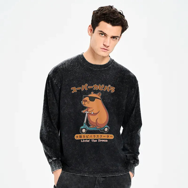 Japanese Vintage Capybara Tee for Streetwear
