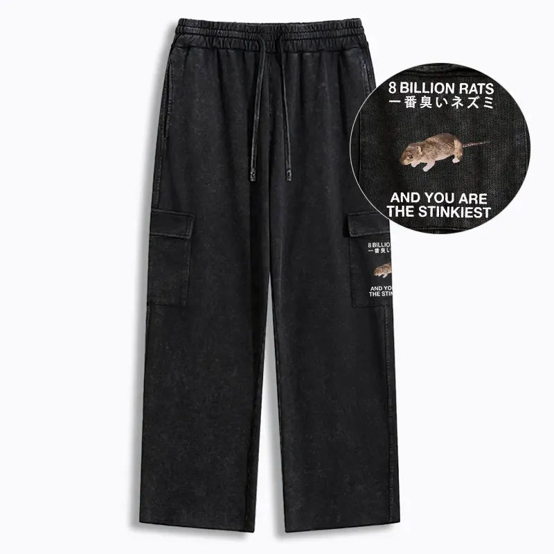 Kyoto-Lion World's Stinkiest Rat Washed Utility Sweatpants
