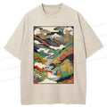 Japanese mountain scenery unisex tee
