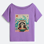 Japanese Kyoto Lion Raccoon T-Shirt for Women