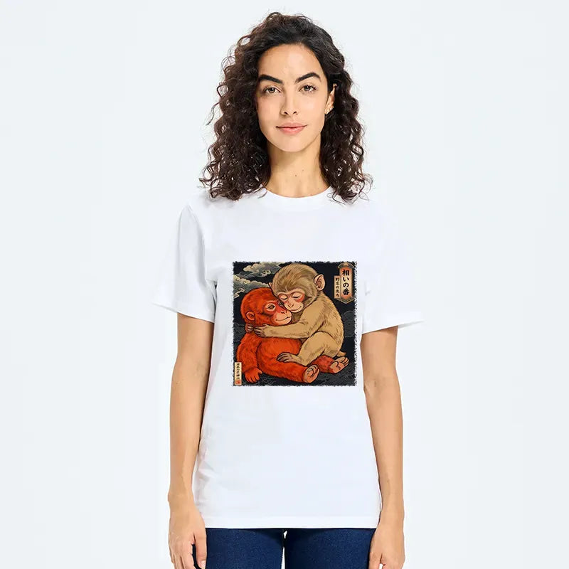 Unisex Cotton Japanese Art T-Shirt Vintage Style