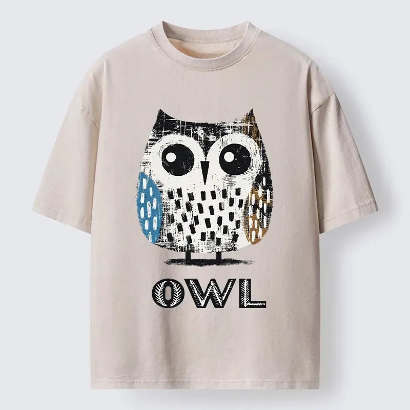 Japanese Minimalist Owl T-Shirt