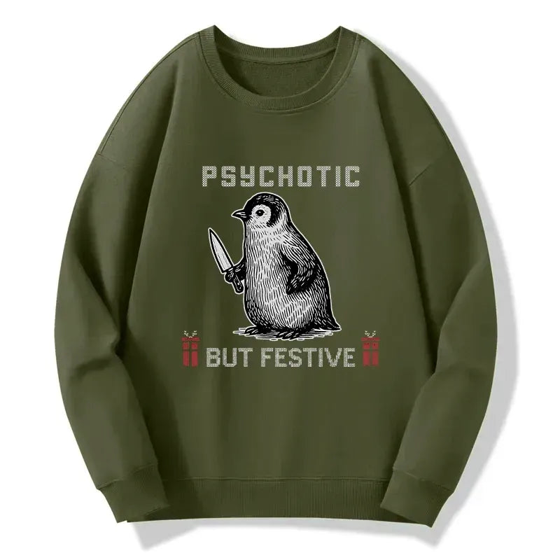 Kyoto-Lion Overstimulated but Festive Christmas Classic Sweatshirt