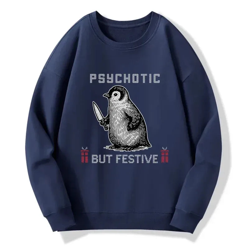 Kyoto-Lion Overstimulated but Festive Christmas Classic Sweatshirt