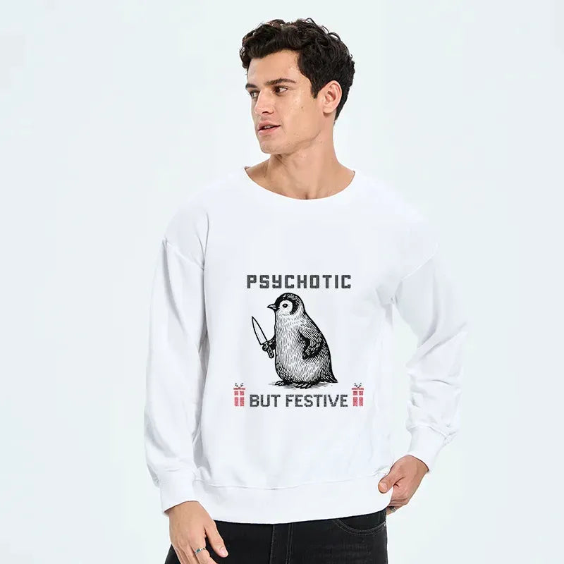 Kyoto-Lion Overstimulated but Festive Christmas Classic Sweatshirt