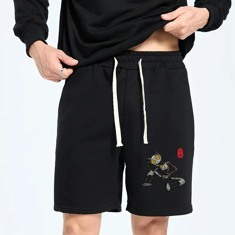 Japanese robot cat shorts for daily wear