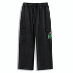 Kyoto-Lion Christmas Tree Cat Japan Washed Utility Sweatpants