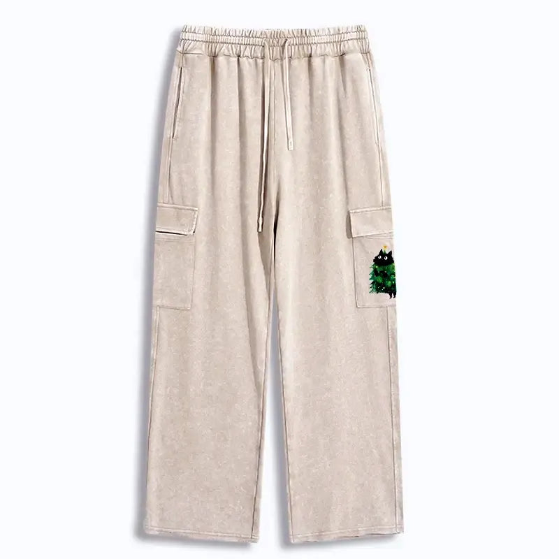 Japan washed utility sweatpants for daily wear