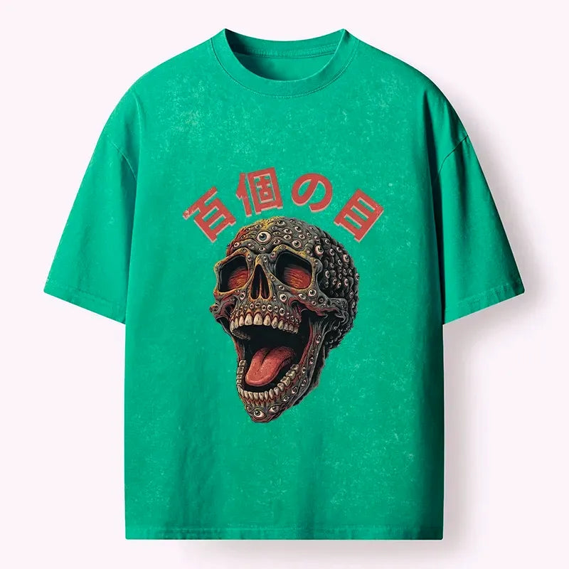 kyoto lion spooky skull t-shirt for men