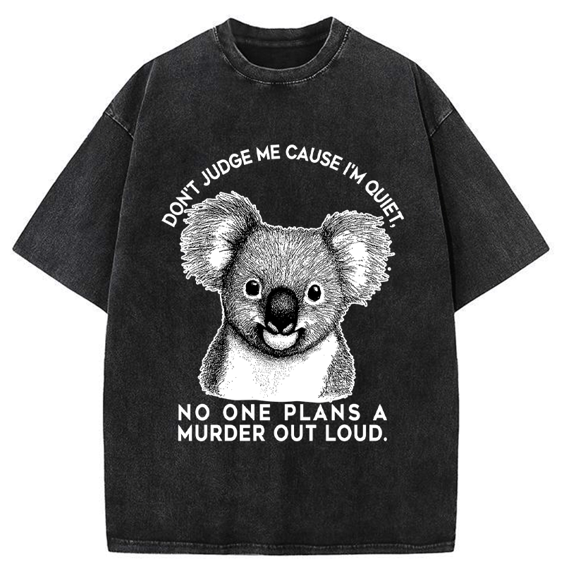 Kyoto-Lion Koala£ºQuiet Minds, Big Plans Washed T-Shirt