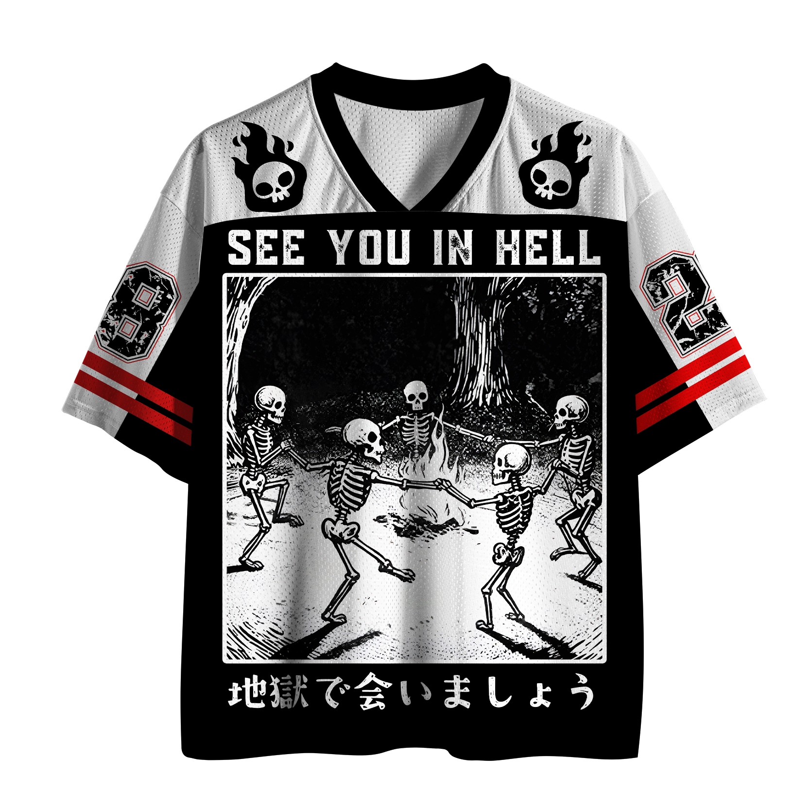 Kyoto-Lion Sinister Skeletal Ritual Mesh Jersey