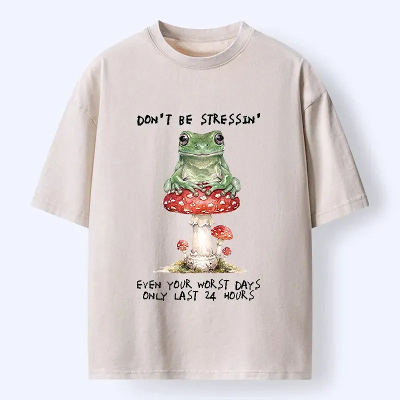 Tokyo?Tiger Relax Positive Frog Washed T?-Shirt