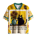 Sunflowers Mesh Jersey with Breathable Fabric