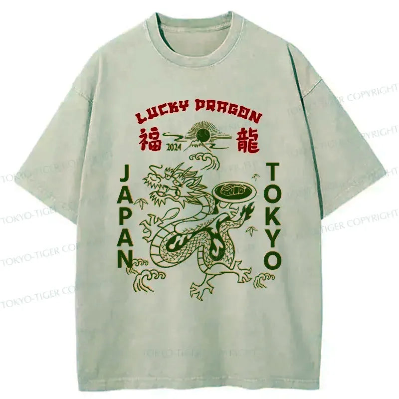 Kyoto-Lion Lucky Dragon Washed T-Shirt