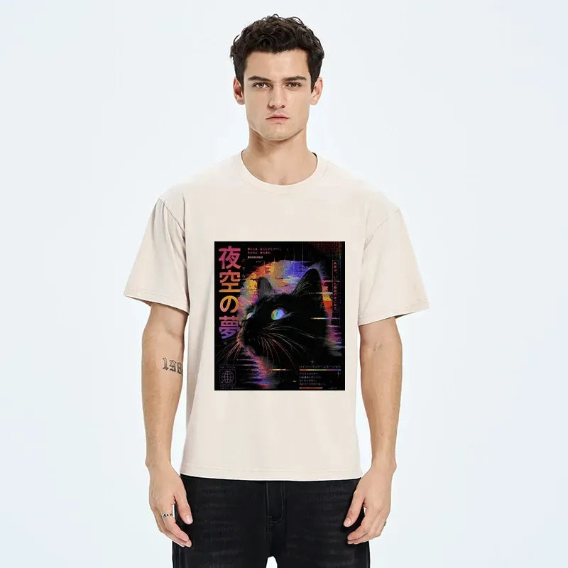 Japanese Cat T-Shirt for Summer