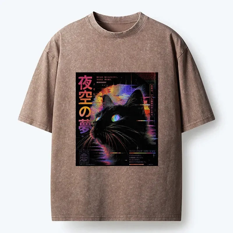 Japanese Cat T-Shirt for Summer
