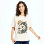 Kyoto-Lion Ukiyo Lotus Frog Washed T-Shirt