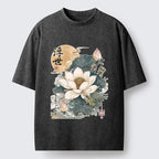 Kyoto-Lion Ukiyo Lotus Frog Washed T-Shirt
